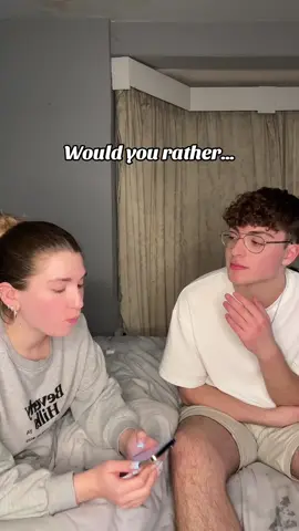 Would you rather… @𝐍 𝐀 𝐓 𝐀 𝐋 𝐈 𝐄 ꨄ @Chaim Glass  #wouldyourather #thisorthat #couplesoftiktok #coupleaccount #fyp 