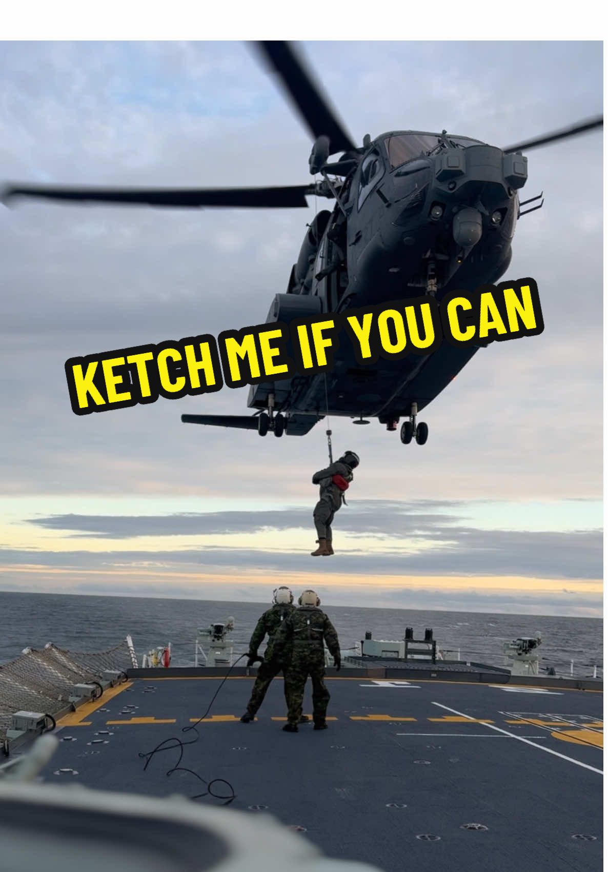 🇨🇦🚁Royal Canadian Air Force conducting a hoist with the Royal Canadian, Navy SWOAD team ⚓️##royalCanadianNavy##navy##canada##military##canada