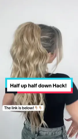 Turn your ponytail from this👉🏼To THIS!!!!! Link is below! #hairstyle #halfuphalfdown #hairtok 
