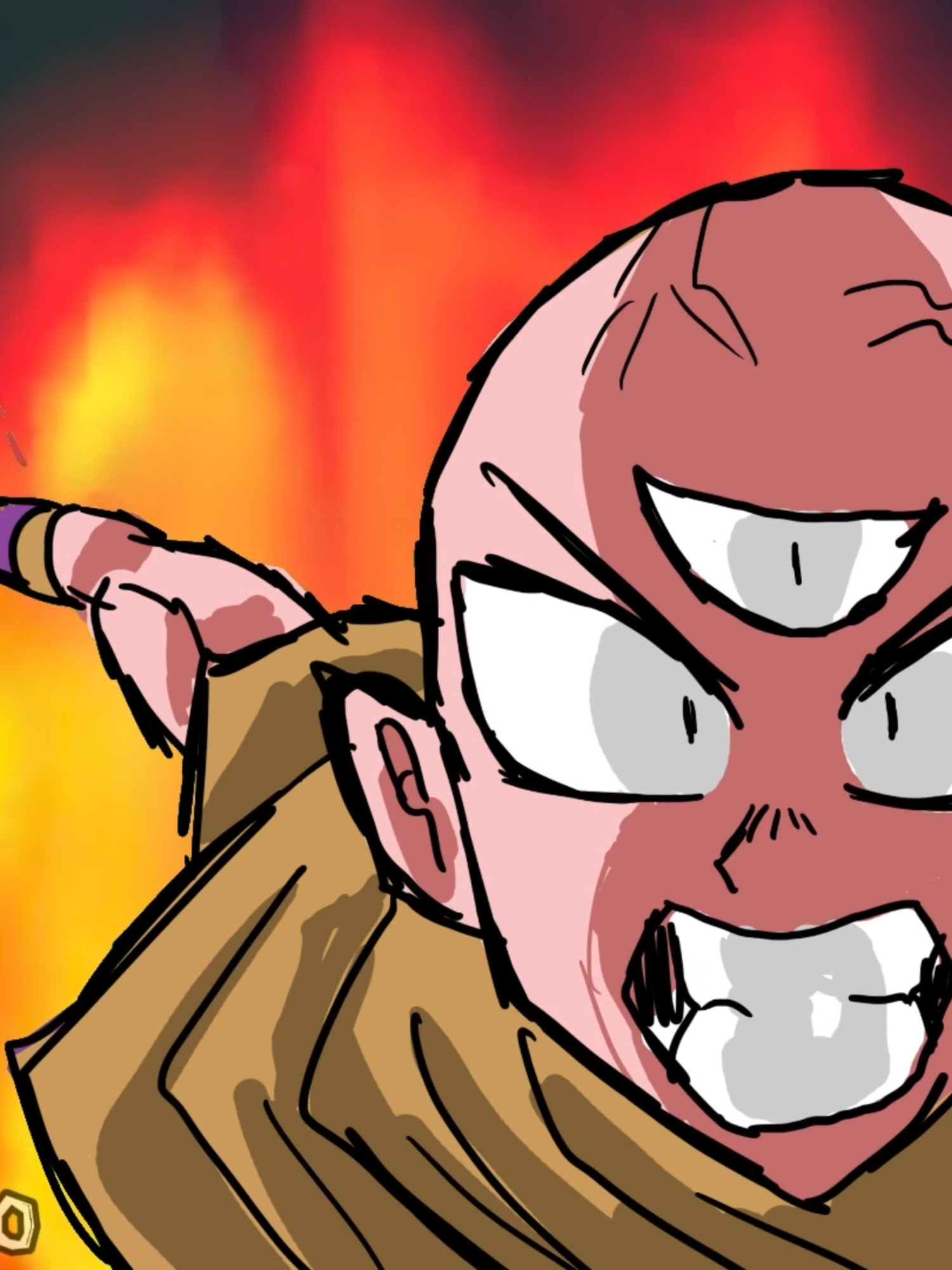 When eres majin vegeta :v but aparece tenshinhan esencial :,v #vegeta #tenshinhan #dbz #edit #animation #animacion #animationmeme
