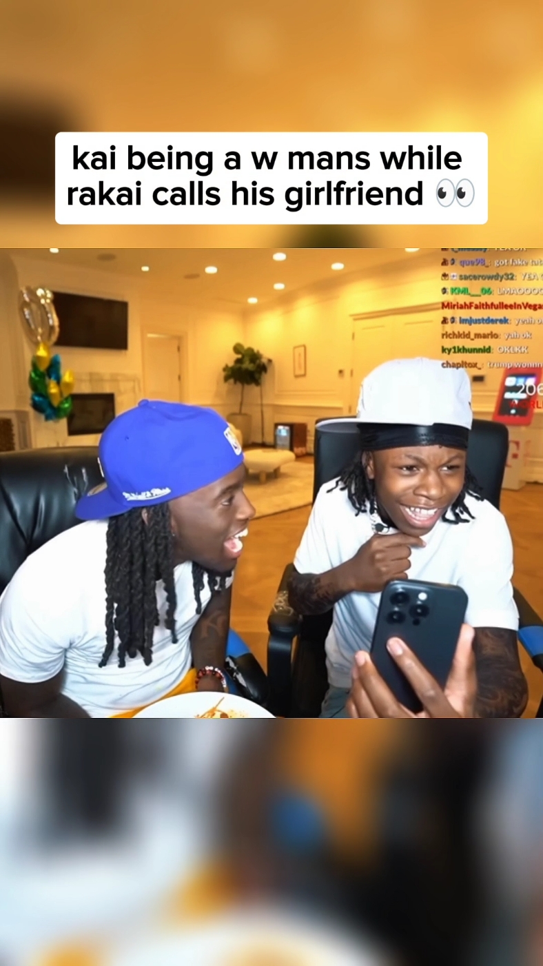 Kai being a w mans while rakai calls his girlfriend on stream🔥 #kaicenat #twitch #foryou #fyp #viral 