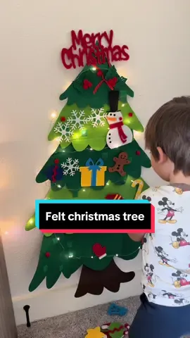 Back in stock 🎄 My 2 year old loves this christmas tree! He is so proud everytime he gets decorate the tree 🥹 go run and grab this for your little ones for $13!!  #feltchristmastree #toddleractivities #christmasactivities #christmastree #funforkids #tiktokshop #backinstock 