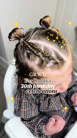 Mini braids + glitter ✨ going all out for Daddy’s birthday 🥰  #daddysgirl #hairtok #toddlerhair #toddlerhairstyles #grwu #hairidea #hairideas #hairtutorials #holidayhair 