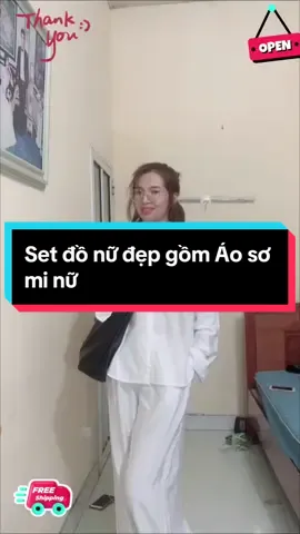 Set đồ nữ đẹp gồm Áo sơ mi nữ  #setdonu #thoitrangnu #xuhuong #tiktok #moonshop 