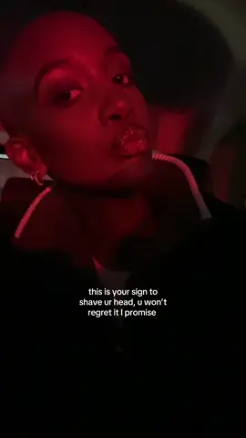 the vibe is bald, no hair no thoughts 🤍 #fyp #bald #shavedhead #blackgirlhairstyles lolll 