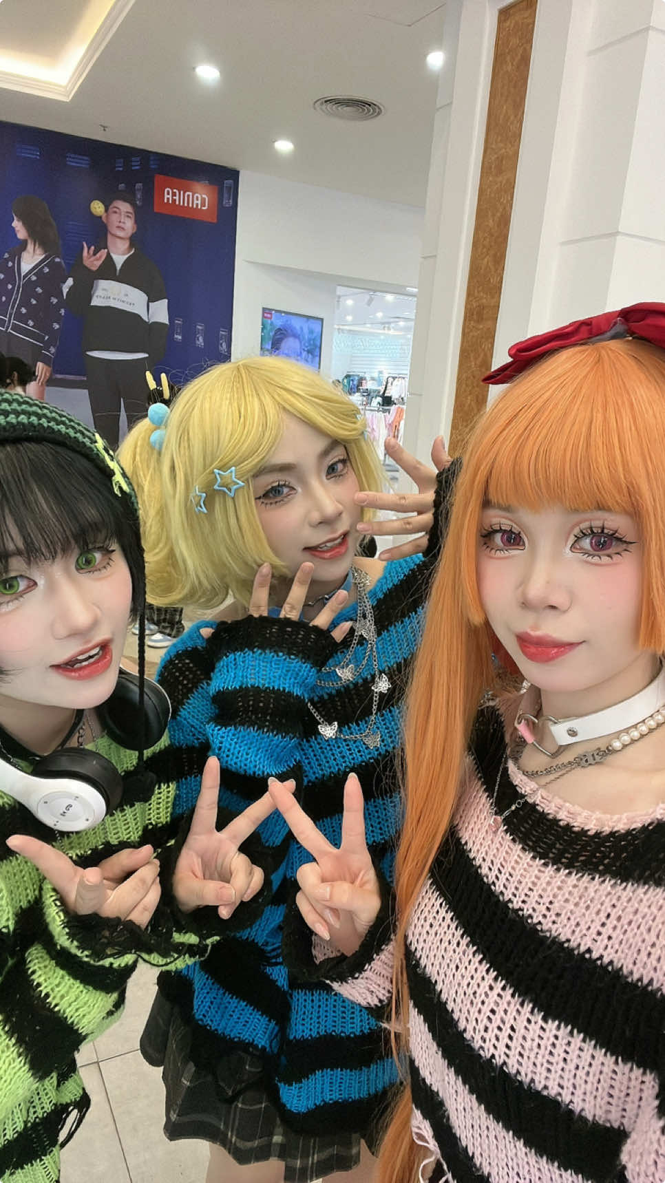 #cosplay #thepowerpuffgirls #bubbles #blossom #buttercup #fypシ @Moka ☆〜（ゝ。∂） @kirahuongloireal 