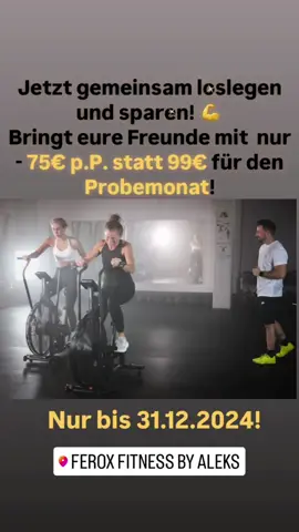 🎉 Grand Opening Special – Nur bis 31.12.2024! 🎉 Starte ins Training mit uns und bring einen Freund mit! 💪#feroxfitness #fitnessmotivation #jumpingfitness #zumba #yoga #functionalfitness #landsbergamlech #gym #kurs #reha #bodybuilding #opengym #gesundheit #tagderoffenentür #promotion @Aleksandar Radovan 