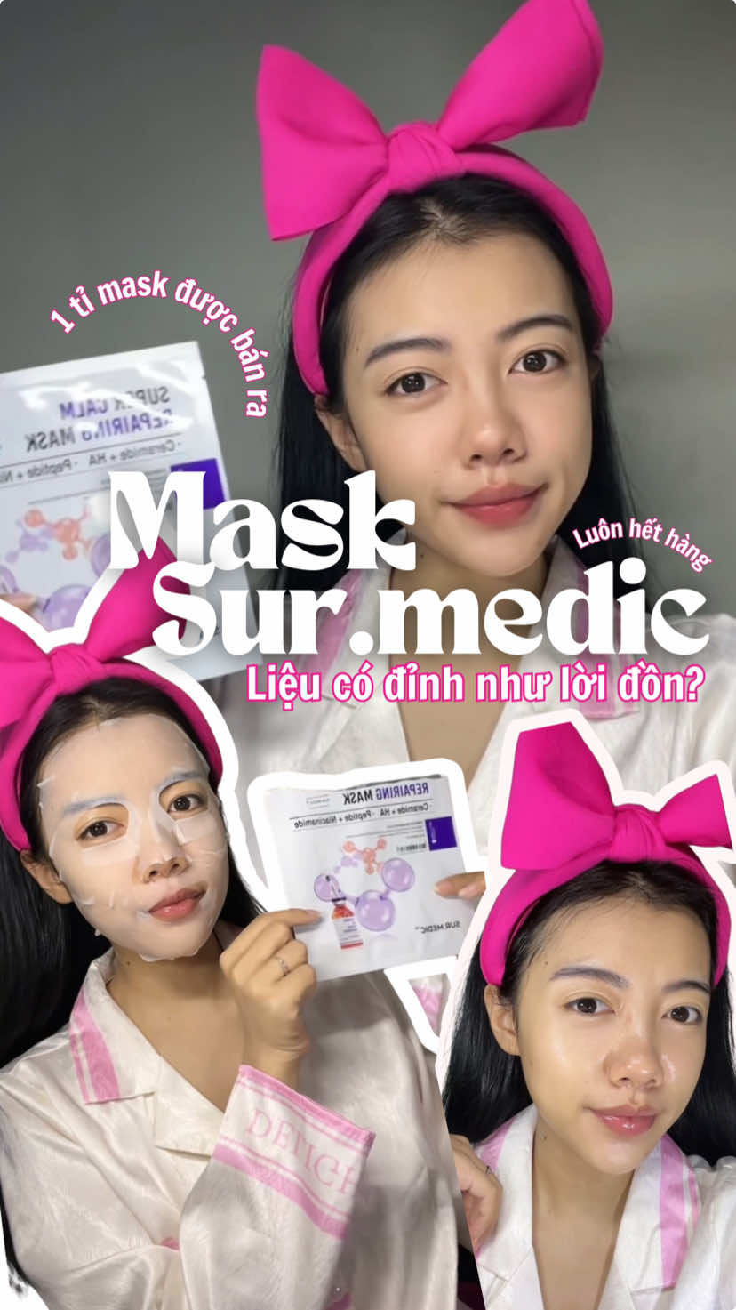 Top những mặt nạ 100 người mua 99 người mê😘@SURMEDIC VIỆT NAM #fyp #tips #skincaretips #reviewlamdep #skincareroutine #mask #surmedic 