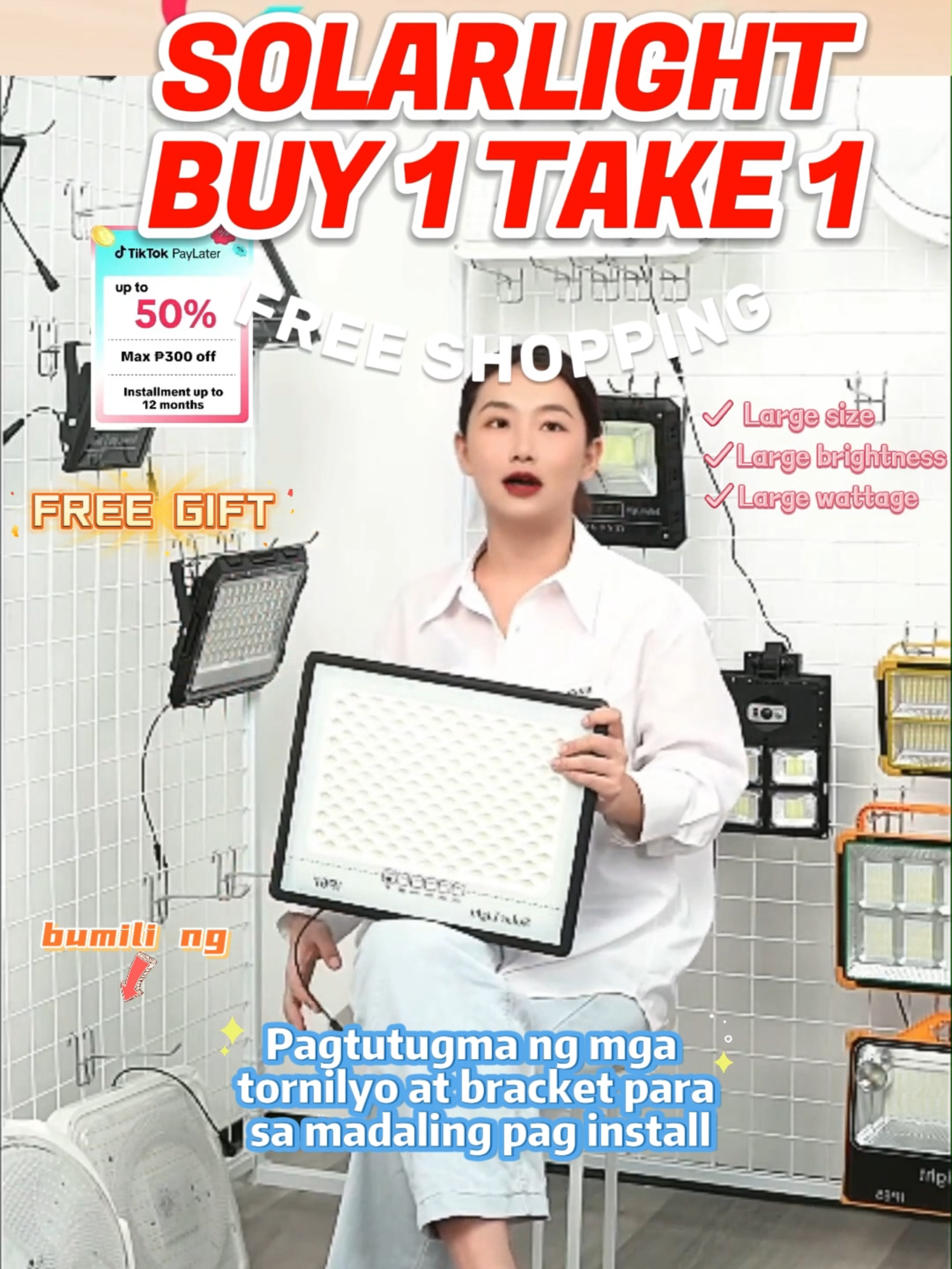 Solar lights Buy 1 take 1, save electricity bills, click on the live broadcast room to view immediately#solarlights #solar #light #emergency