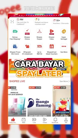 Cara Bayar SPayLater #shopee #spaylater 