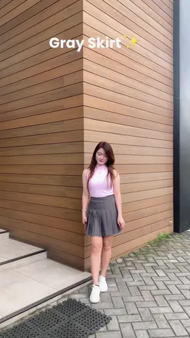 Korean High-Waist Pleated Skirt✨  #koreanpleatedskirt #highwaistskirt #grayskirt #cheerdanceskirt #schoolskirt #fyp #fypage #fypシ #foryou #trending #girly #OOTD 