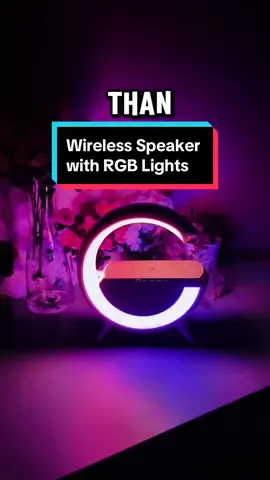 Wireless Speaker with RGB Lights Perfect For room lamp #wirlessspeaker #lamp #tablelamp #rgblights #bluetoothspeaker 