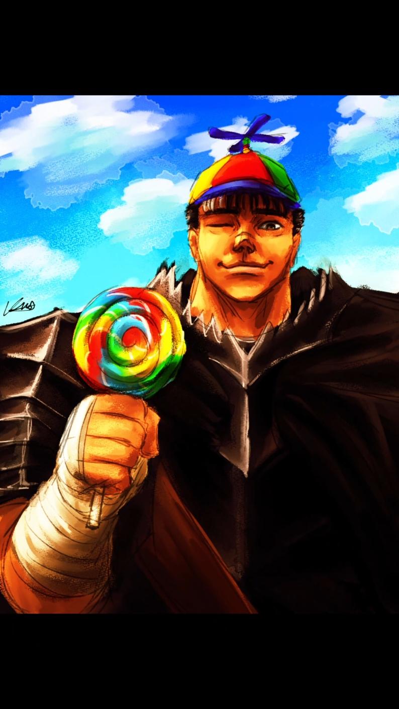 @SoftieIsVibing giving guts what he deserves after 41 volumes #guts #gutsberserk #berserk #berserkmanga #art #fanart #drawings #digitalartist #digitalart #silly #csp #clipstudiopaint #animeart 