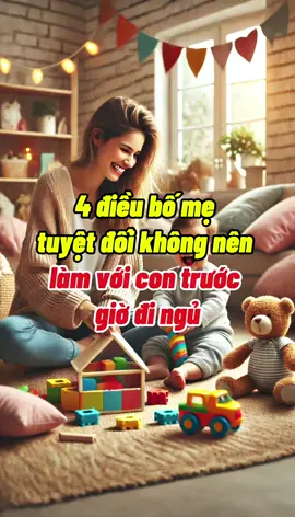 Có 4 điều bố mẹ tuyệt đối không nên làm với con trước giờ đi ngủ.#daycontuduygiau #daycon #xuhuongtiktok #fyp 