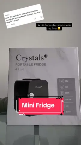 Questions answered 😉 the door closes with 4 cans in as featured and shown in my lives. Great bargain and quality. Perfect for in or out of the home! #tiktokmademebuyit #bargain #blackfridaydeals #blackfriday #giftideas #minifridge #portablefridge #travel #homeoffice #homehacks #fridge 