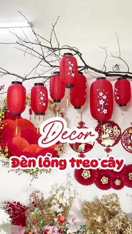 Decor đèn lồng hoa anh đào treo cây. Bác nào muốn decor cafe có thể tham khảo ạ#tet #tetsumvay #tetdoanvien #decor #trangtritet #xuhuong #tet2025 #fypシ゚viral #treotet #denlong 