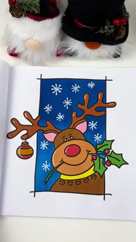 Rudolf the red nosed reindeer 🫎 cute coloring page from Cozy Xmas Coloring Book, ASMR coloring . . #satisfyingcoloring #asmrcoloring #coloringcommunity #colortiktok #cozychristmas #christmascoloring #christmascoloringbook #relaxingvideos #colouring #adulcoloringbook 