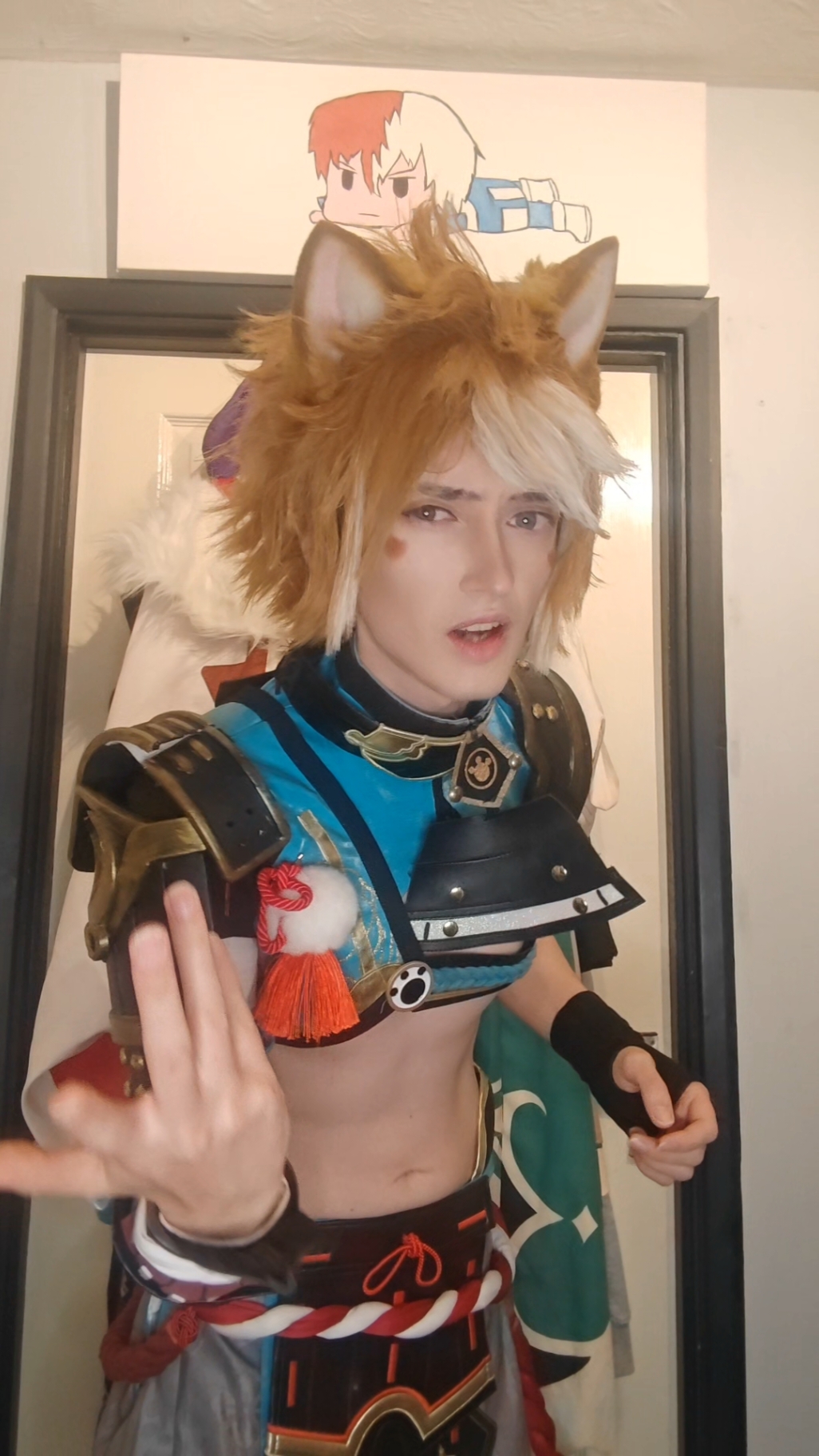 Seee no one can TELLL I'm zesty 💅💖 #cosplay #genshinimpactcosplay #femboy #GenshinImpact #goroucosplay #gorougenshin #gorou #cosplayer #fyp #gay 