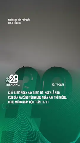 CHÚC MỪNG NGÀY ĐỘC THÂN 11/11 ✌🏻 #tiktoknews #theanh28trending #theanh28 #tiktokgiairtri 