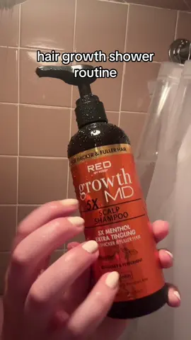 #fyp #foryou #redbykiss #hairgrowthroutine #hairgrowthshampoo #asmr #showerroutine 