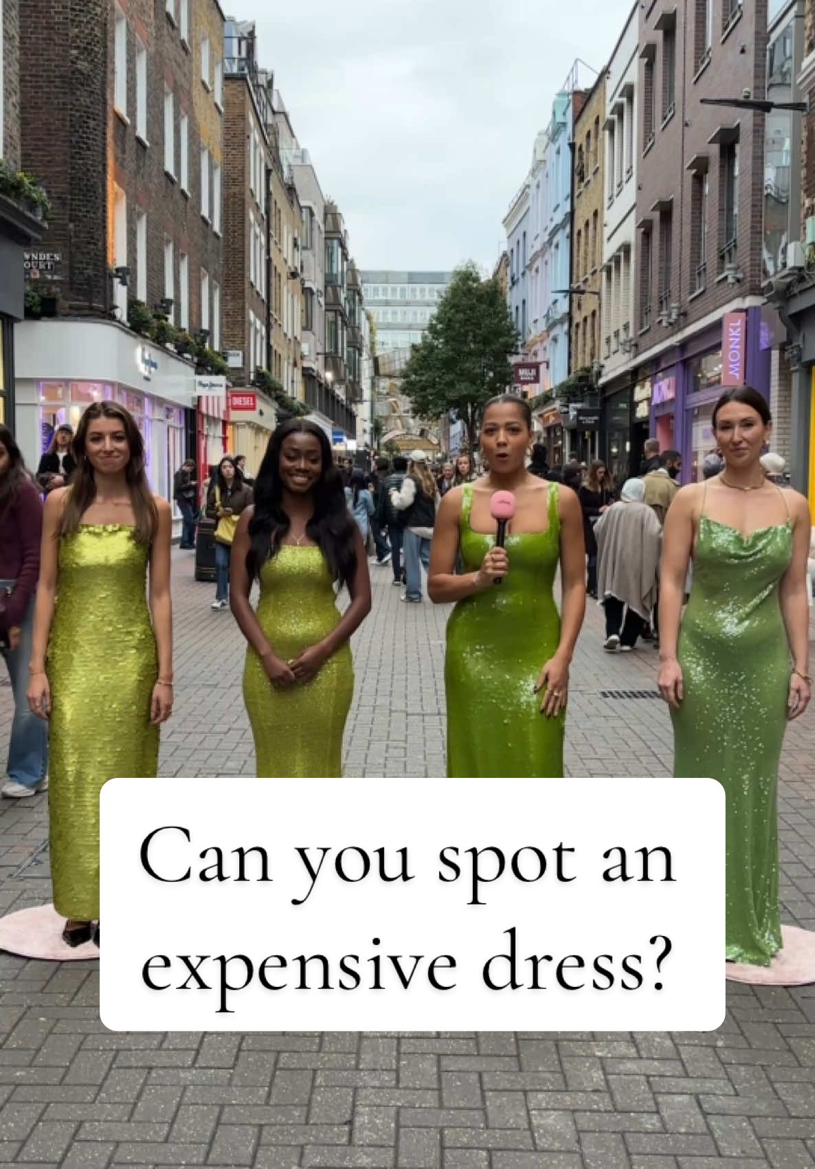 Think you can tell a £1290 sequin dress from a £83 one? 👀 Tell us if you guessed correctly in the comments below, then shop all of our dresses at the link in bio #expensiveoutfit #expensiveoutfitinspo #highstreetfashion #expensivechallenge #elizachallenge 