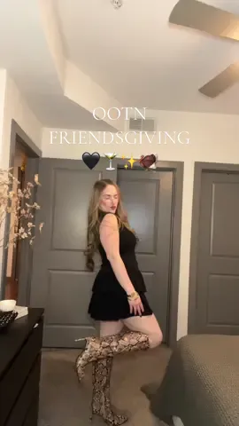 Friendsgiving OOTN 🖤✨🍸🦃 #friendsgivingootd #friendsgivingootn #friendsgiving2024 #littleblackdress #fashion #OOTD #ootn #fashioninspo #thanksgivingoutfitideas #outfitideas #parati #tumbayork #corridostumbados #snakeprintboots #target #forever21 #viral 