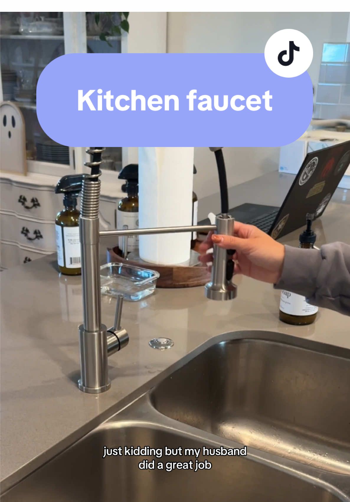 New faucet is such an upgrade! #kitchengadgets #kitchenfaucet #faucet #MomsofTikTok 