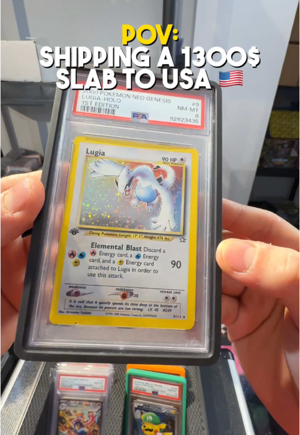 Shipping a $1300 Pokemon Card to the USA #fyp #pokemon #fypシ #Usa #shipping 🇺🇸❤️