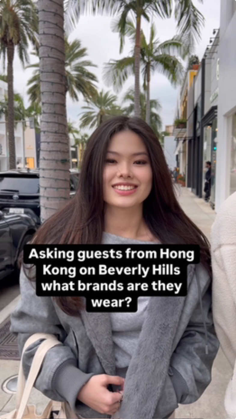 Asking guests from Hong Kong on Beverly Hills what brands do you wear?#losangeles #beverlyhills #fashion #outfit #outfitinspo #shoes 