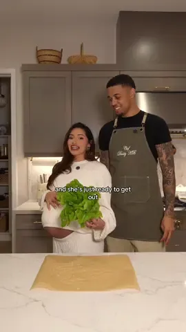 We’re 36 weeks pregnant! This week I’m making a Chicken Caeser Salad Sub since our baby is the size of Romaine Lettuce! 🥬 @𝐾𝑎𝑟𝑙𝑎 ☁️🩰  INGREDIENTS (Recipe From: @Rachaells Recipes)  For sandwiches and cutlets • 4 sub rolls • 1 lb chicken tenderloins, tenderized • 2 hearts romaine lettuce • Freshly grated parmesan • Lemon, juiced • Caesar dressing for salad + 1/2 cup for breading • Panko breadcrumbs • Avocado oil for frying • Flour for breading For Garlic Butter • Salt and pepper cracked fresh  • 8 tbsps unsalted butter, softened • 3-4 tbsp of roasted garlic • 1 tbsp parsley, chopped #fyp #pregnant 