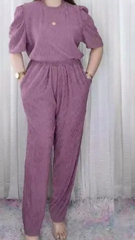 Trendy Plus Size Puff Sleeves BarkCrepe Terno Pants For Women(M-XL) #barkcrepe #terno #pants #foryou #foryoupage❤️❤️ #fyp #trending #forwomen 