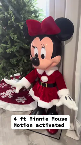 Sings 2 songs, is motion activated amd you can increase/decrease the volume #christmas #minniemouse #christmastok #disneyholidays #disneyhome #christmastiktok #christmasdecorations #thehomedepot