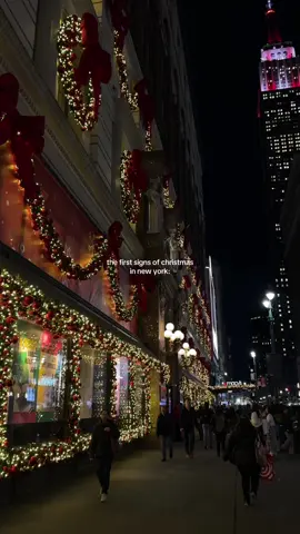 The weather is getting chilly and the christmas decorations are starting to go up 🥰🎄❄️ #nycchristmas #christmasinnewyork #nyclife #tiktoktravel 
