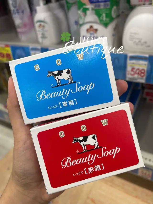 NO. 1 JAPAN BEAUTY SOAP ❤️  Proven & Tested 💯 FOR AS LOW AS ₱55  What’s the difference of red & blue cow soap?  🔴 RED COW SOAP – Moisturizing & Gentle: For those who love a rich, creamy lather that leaves skin soft and smooth! Your go-to for that soft, luxurious feel.  🔵 BLUE COW SOAP – Refreshing & Cool: Fresh-feels fans, this one’s for you! Light, cooling sensation that’s perfect for hot days or after a workout. #LuckyBoutique #JapanPasabuy #PasabuyPH #AuthenticProducts #CowSoap #RedCowSoap #BlueCowSoap #JapanSoap