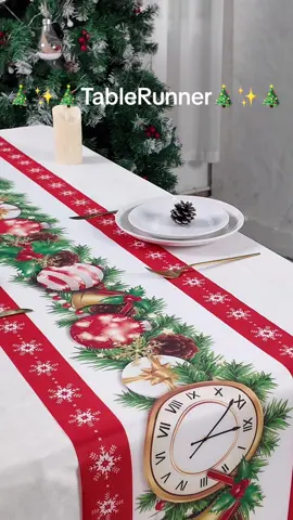 Christmas Table runner✨😍😍#christmas #xmas #tablerunner #merrychristmas 
