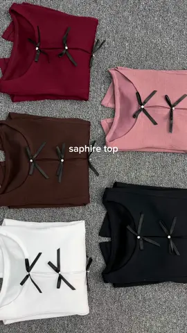 our new baby, saphire top 🤍 #ribbon #couquette #aesthetic #atasanwanita #fyp #selasabergaya #guncangpromo1111 #racuntiktokshop #wibgajian #waktuindonesiabelanja 
