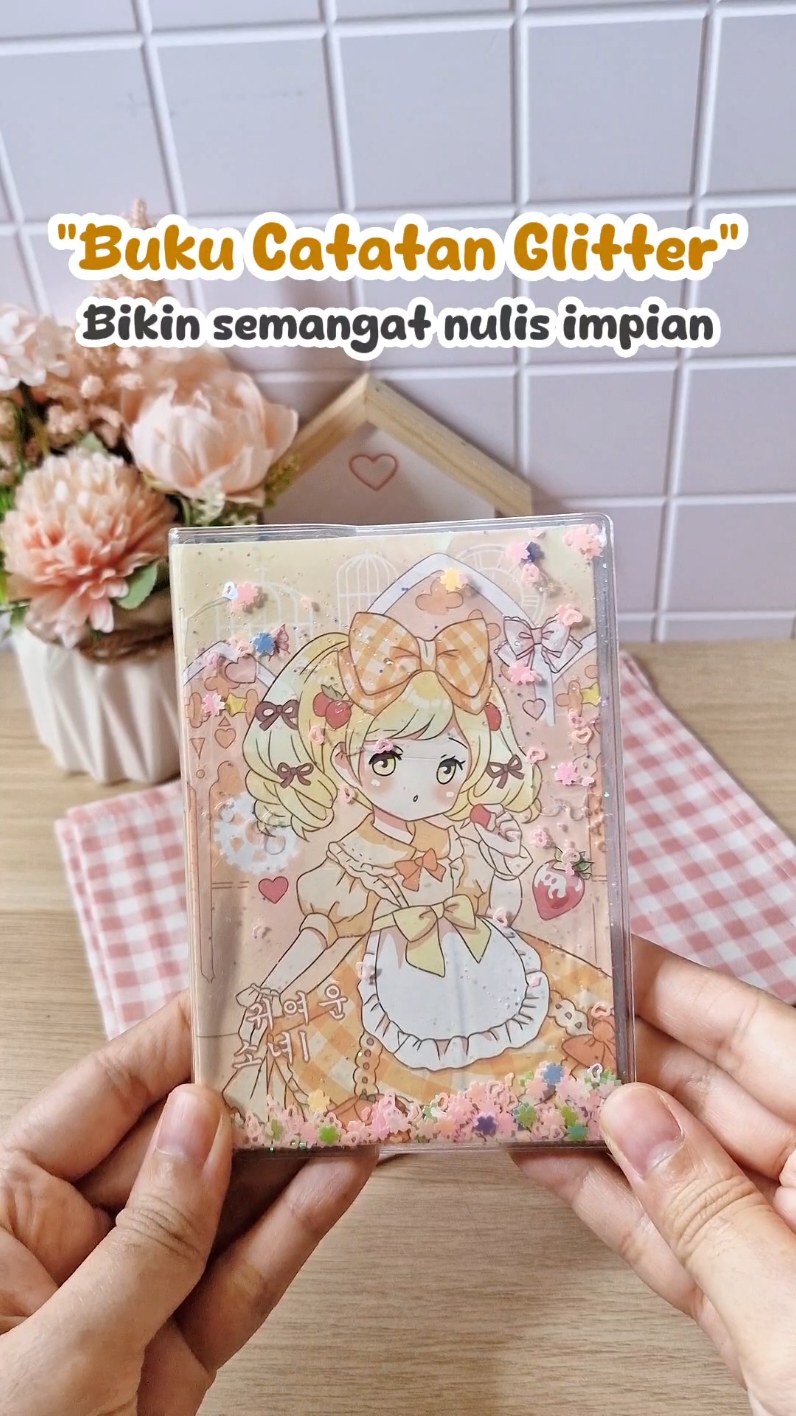 Buku catatan glitter, bikin semangat nulis resolusi 2025 #bukucatatanglitter #bukucatatan #notebookglitter #notebook 