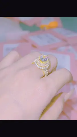 Nhẫn tròn đính đá baget.              #xuhuongtiktok 