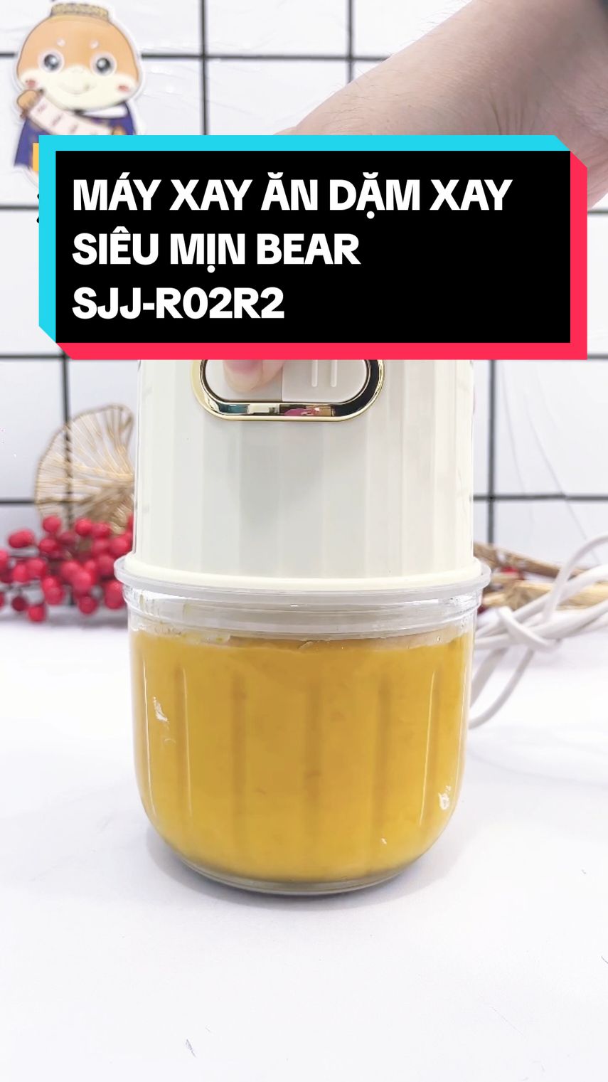 Máy xay ăn dặm xay cực mịn 8 cánh lưỡi dao xay Bear SJJ-R02R2  #mayxayandam #mayxaydanang #mayxaymini #xayandam #mayxaybear #mevabe #bearstorevietnam #xuhuong 