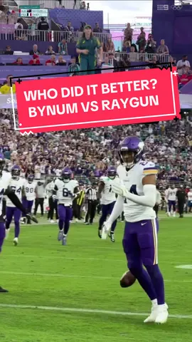 RAYGUN VS BYNUM, Who wins your vote? 👀🏆 #NFLUKIRE #NFL #Raygun #Breakdancing #AUS #vikings @Vikings 