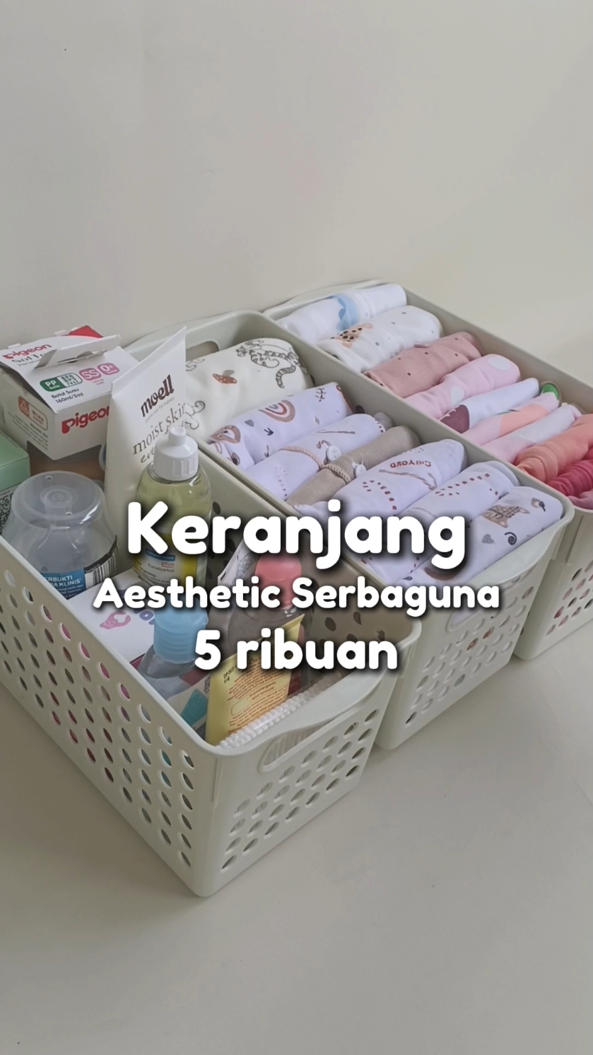 Keranjang aesthetic serbaguna 5 ribuan! ✨ Keranjang ini jadi salah satu barang berguna dirumah aku, karna ngebantu bgt buat lemari, rak, dan meja dirumah jadi lebih rapi dan aesthetic. Kalian juga wajib punya✨ #keranjangaesthetic #perlengkapanrumahtangga #perlengkapanbayi #fyp #masukberanda 