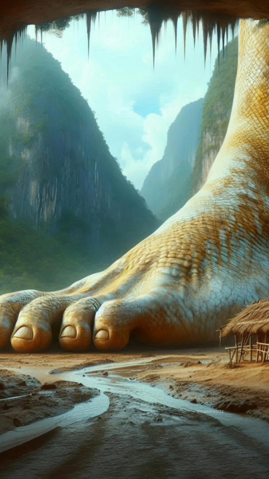 nature exploration, a giant reptile feet #nature #fyp #naturevibes #reptile 