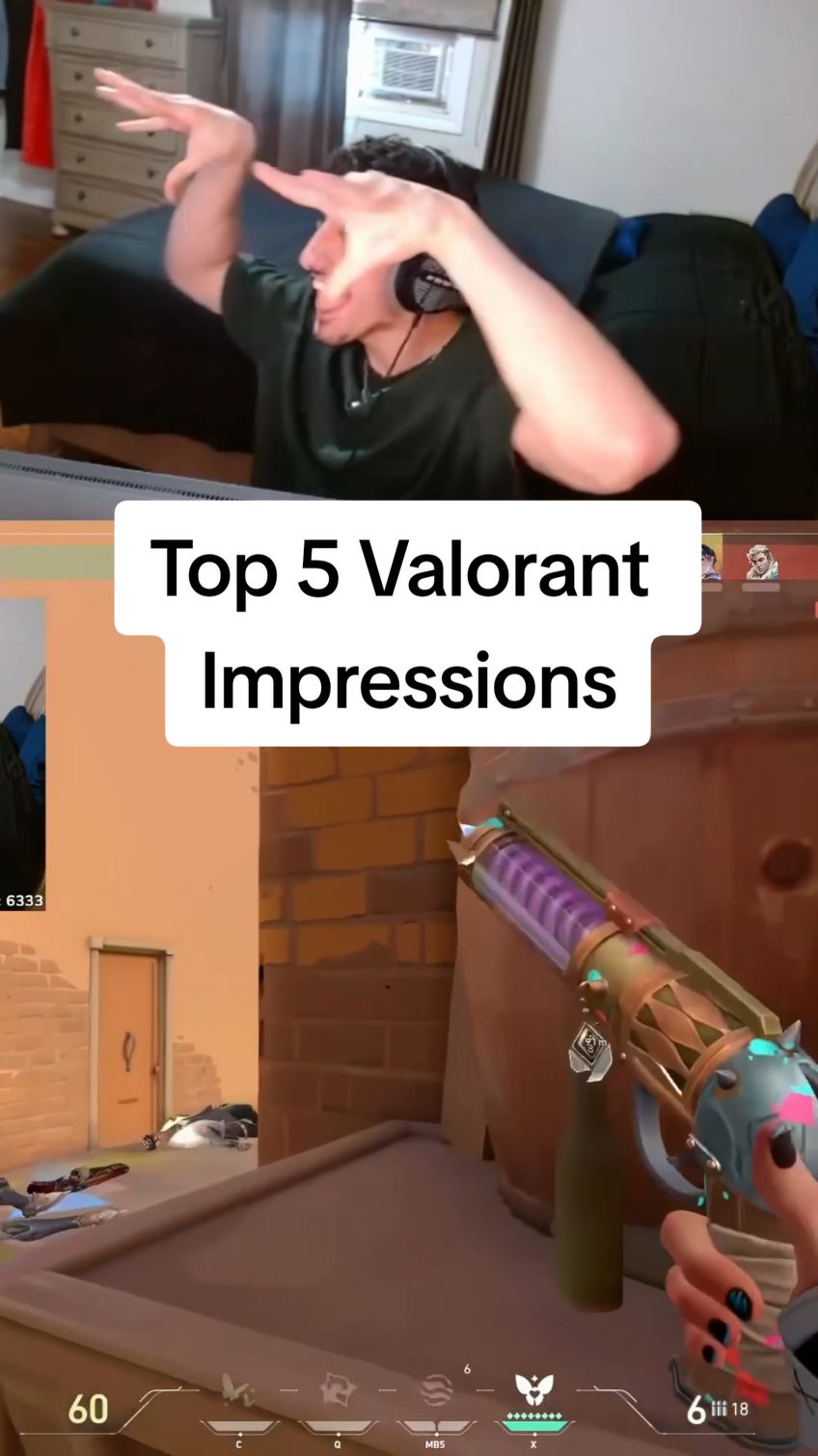 Top 5 Valorant Impressions by Mooda #Valorant #mooda #valorantfunny #valorantclips #fyp 