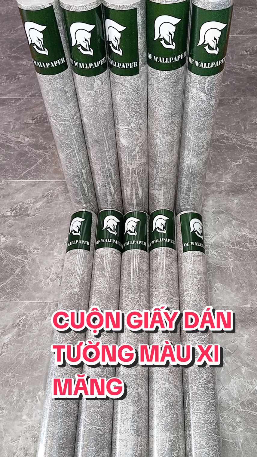 giấy dán tường cuộn màu xi măng #giaydantuong #nhadep #giadinh 