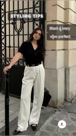 Styling Tips  ▪️▪️▪️▪️ Black နဲ့ Ivory color  လုံးဝ perfect နော် ------------------------------- အမြဲလှနေစေချင်တဲ့ Maple K #outfitideas  #colors  #Fashion  #Bag 