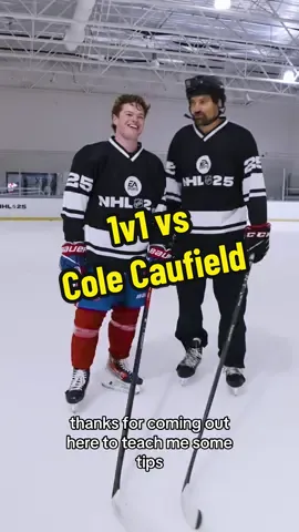 1v1 with Cole Caufield! I got to see what a deking rating of 92 in NHL 25 looks like in real life! Grab your copy of NHL 25, out now @EASPORTSNHL #eapartner #nhl25