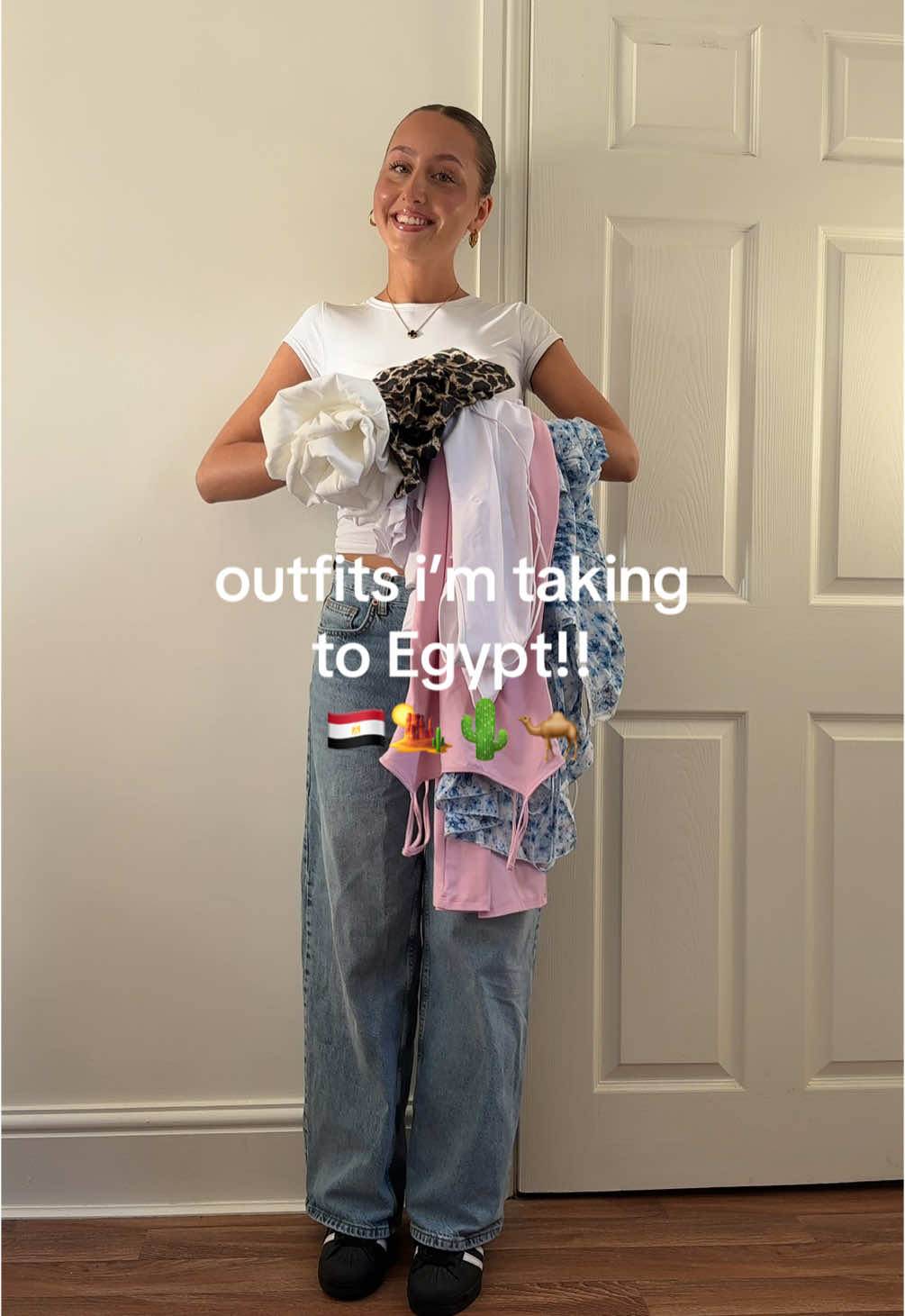 can’t wait for some winter sun☀️✈️  #holidayoutfit #tryonhaul #egyptfashion #bubbleskirt #leopardprint 