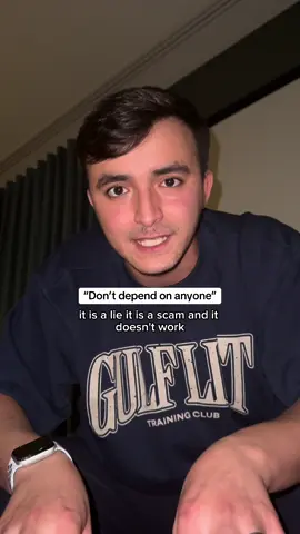 We have been tolf to not depend on anyone. This is a lie. You always have and you always will. #individual #relatable #individualism #depend #uktiktok #fyp #viral_video 