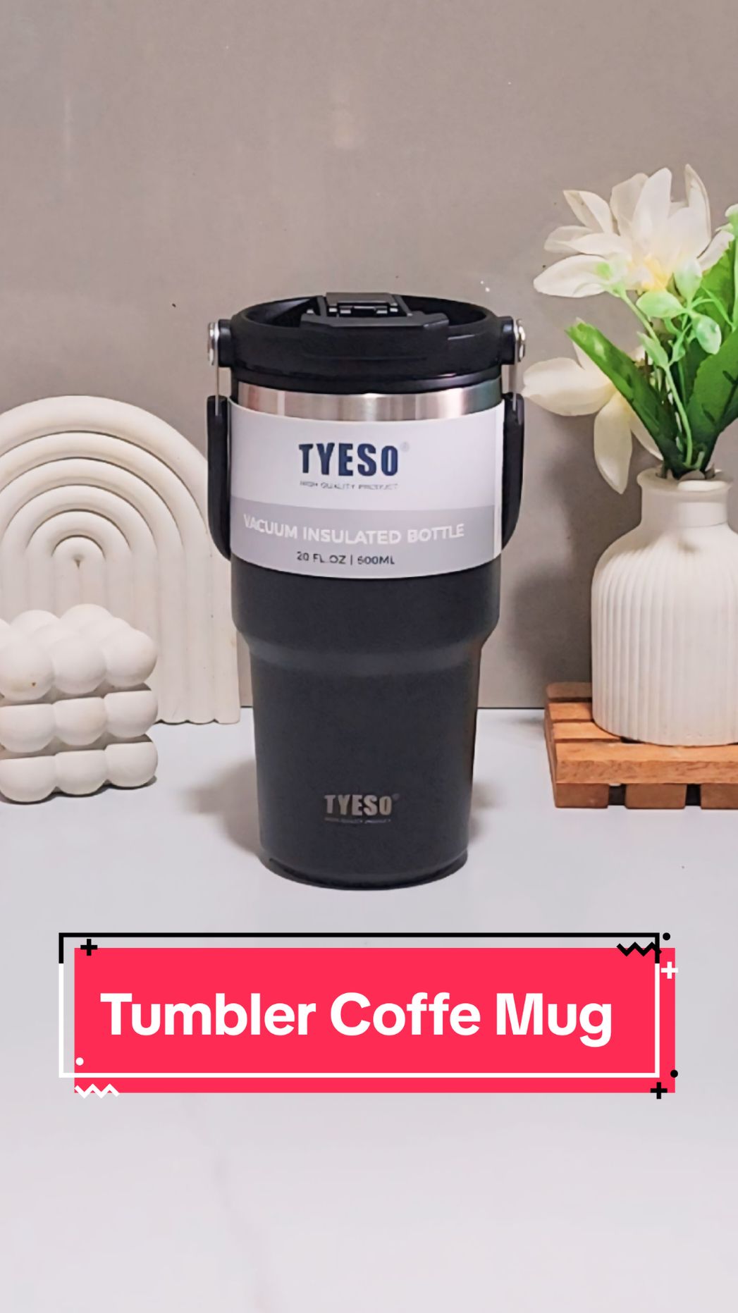 Tyeso Tumbler Coffe Mug 600ml Super Recommended @Tyeso Official #tyeso #tyesotumbler #tyesovacuuminsulatedmug 
