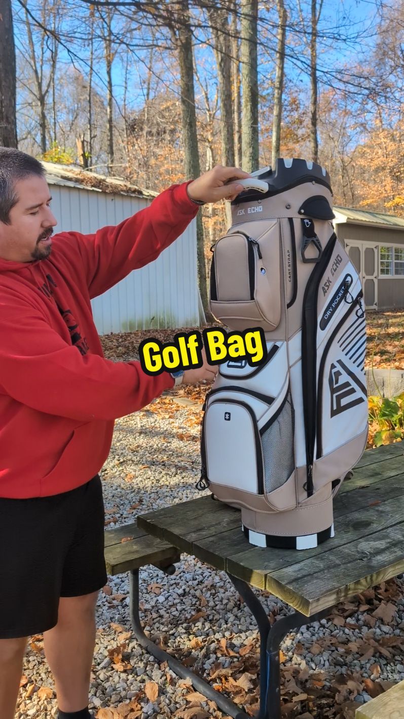Golf Bag with all the right stuff! T Lock design and anti rattle! #golf #golfing #Outdoors #blackfriday #tiktokblackfriday 